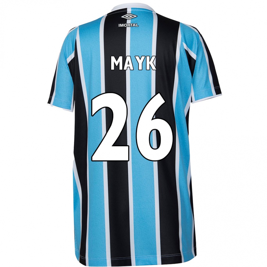 Niño Fútbol Camiseta Mayk #26 Azul Negro Blanco 1ª Equipación 2024/25 México