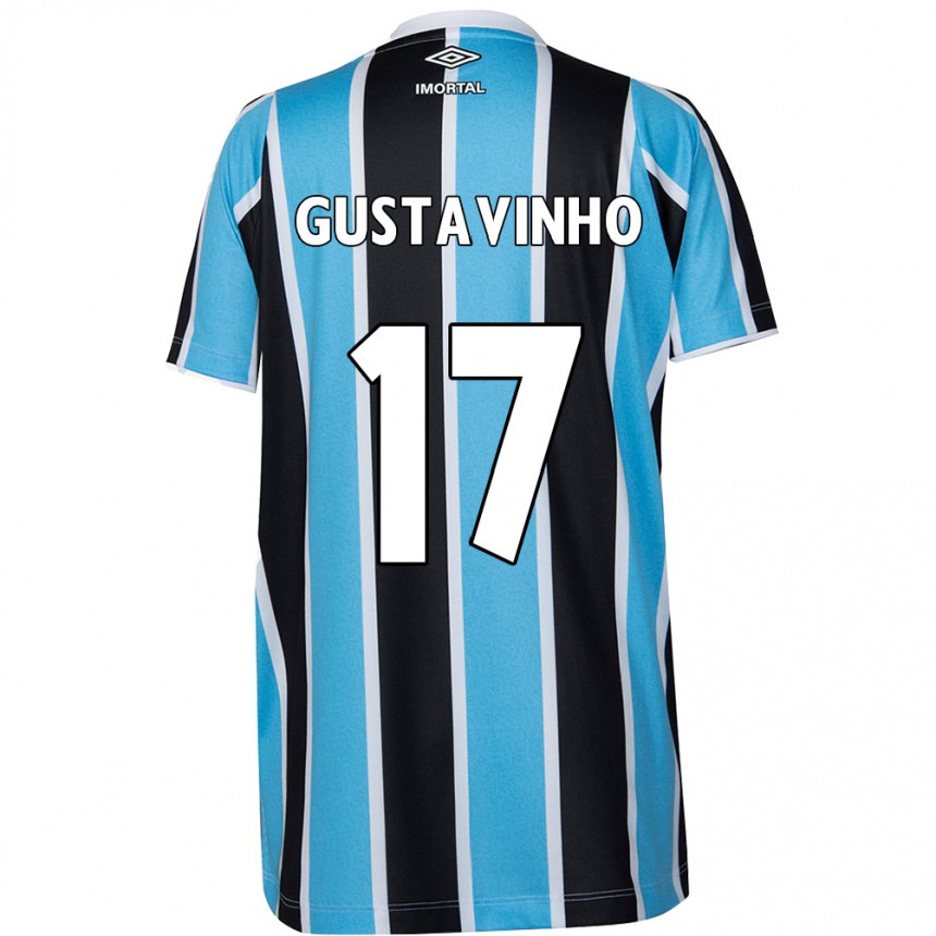 Niño Fútbol Camiseta Gustavinho #17 Azul Negro Blanco 1ª Equipación 2024/25 México