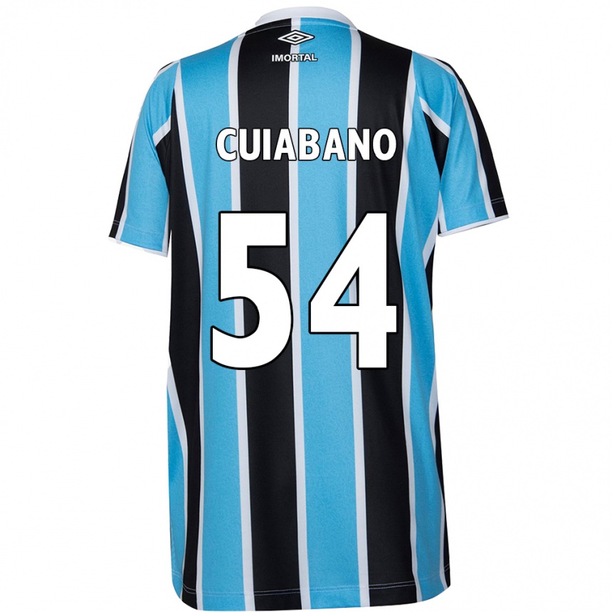 Niño Fútbol Camiseta Cuiabano #54 Azul Negro Blanco 1ª Equipación 2024/25 México