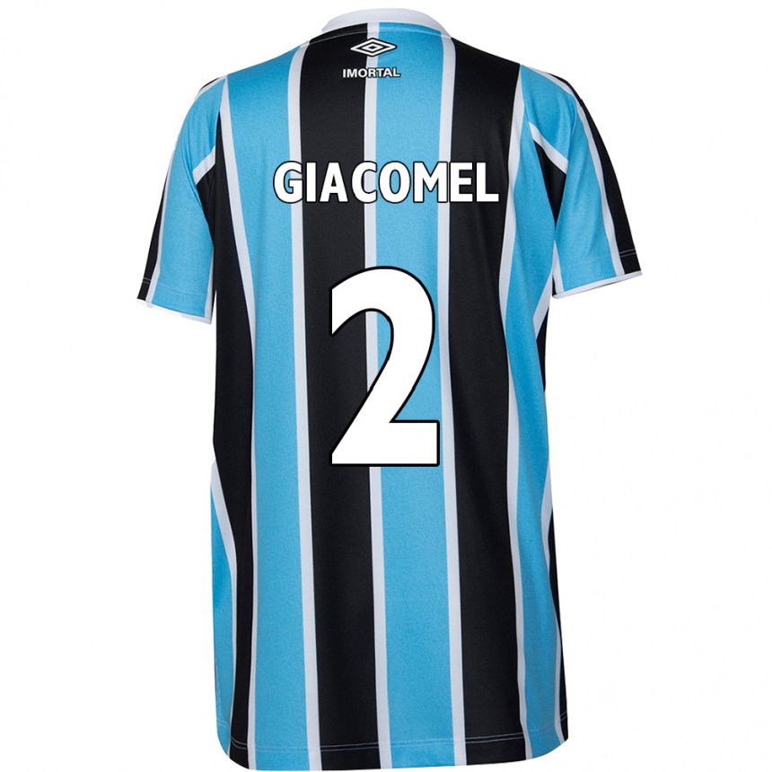 Niño Fútbol Camiseta Laís Giacomel #2 Azul Negro Blanco 1ª Equipación 2024/25 México