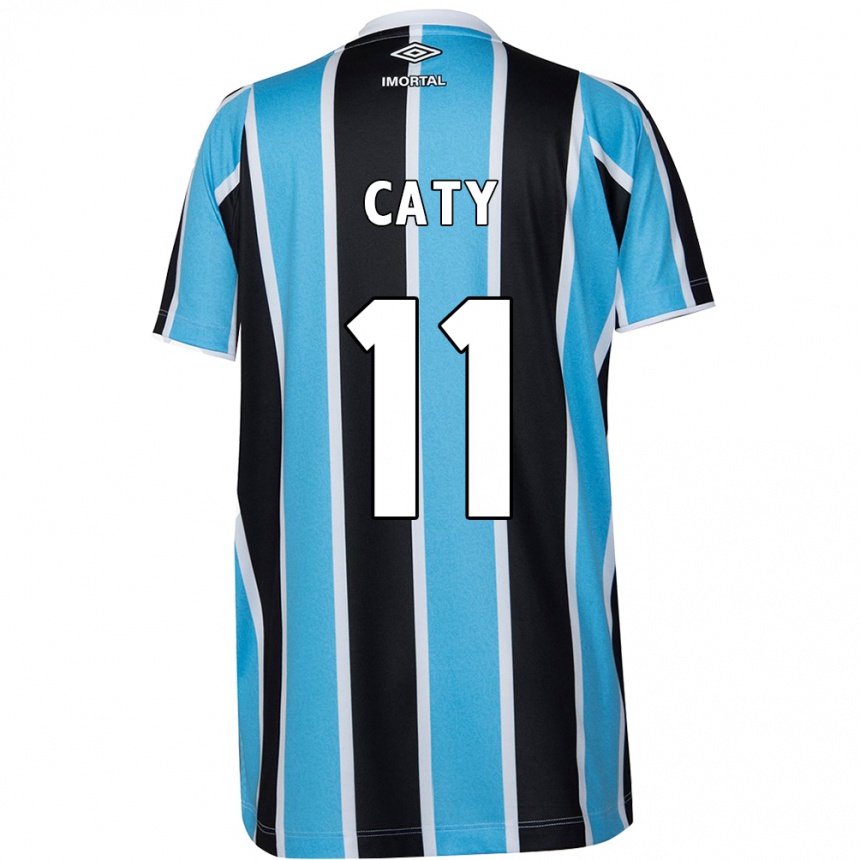 Niño Fútbol Camiseta Caty #11 Azul Negro Blanco 1ª Equipación 2024/25 México