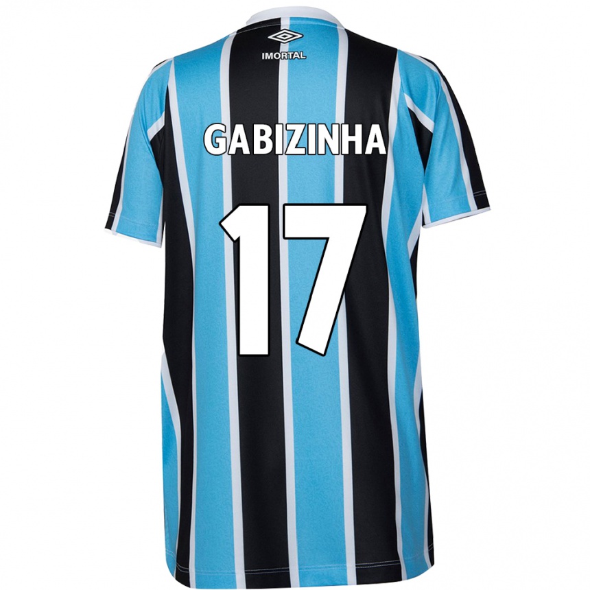 Niño Fútbol Camiseta Gabizinha #17 Azul Negro Blanco 1ª Equipación 2024/25 México