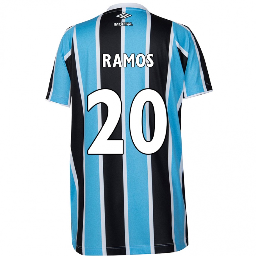 Niño Fútbol Camiseta Mónica Ramos #20 Azul Negro Blanco 1ª Equipación 2024/25 México