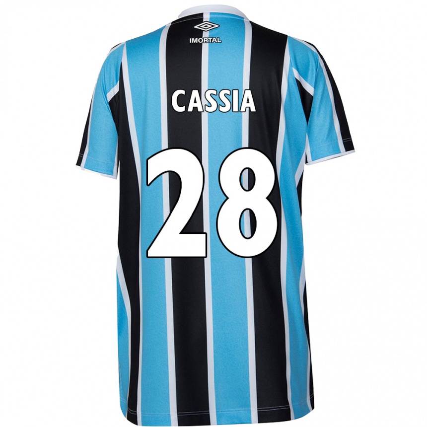 Niño Fútbol Camiseta Cássia #28 Azul Negro Blanco 1ª Equipación 2024/25 México