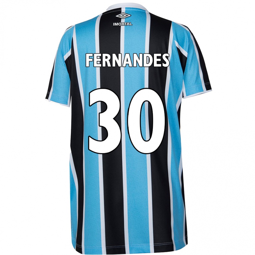 Niño Fútbol Camiseta Raquel Fernandes #30 Azul Negro Blanco 1ª Equipación 2024/25 México