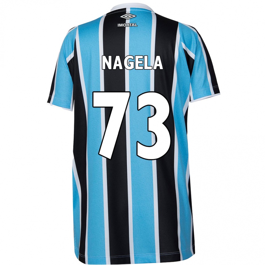 Niño Fútbol Camiseta Nágela #73 Azul Negro Blanco 1ª Equipación 2024/25 México