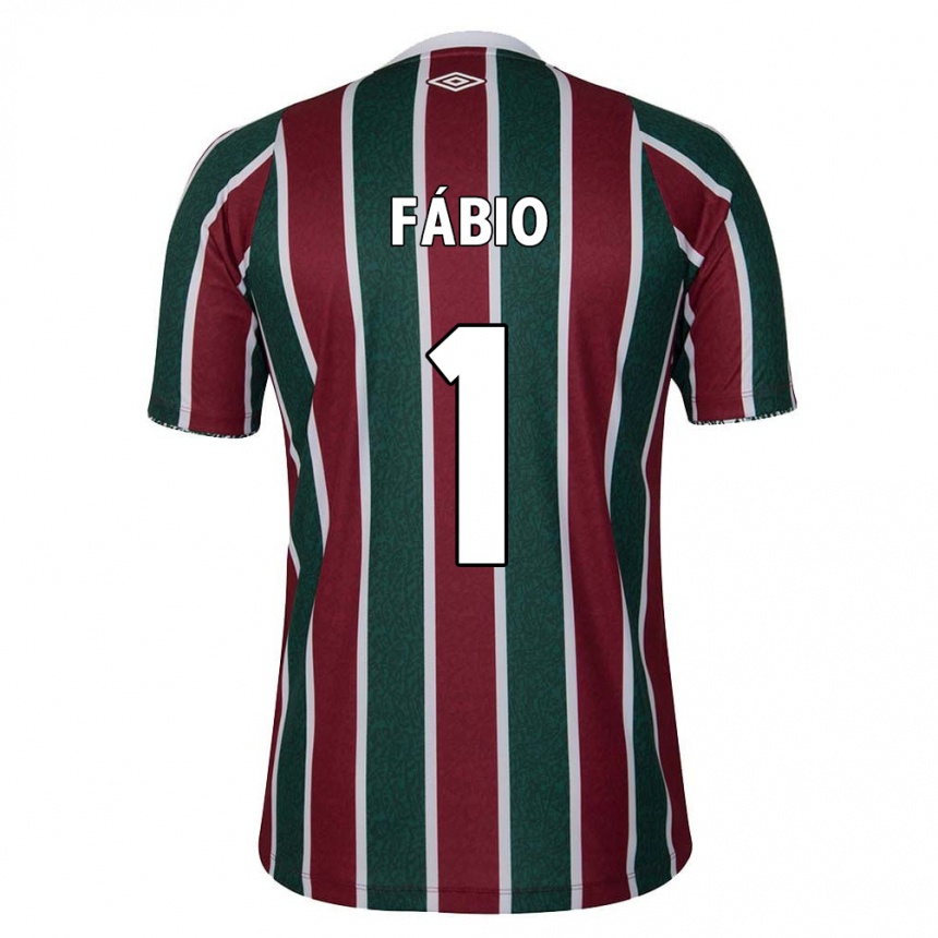 Niño Fútbol Camiseta Fábio #1 Verde Granate Blanco 1ª Equipación 2024/25 México