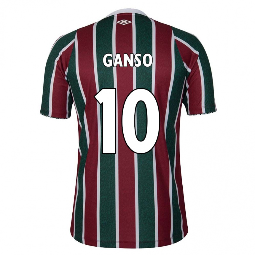 Niño Fútbol Camiseta Ganso #10 Verde Granate Blanco 1ª Equipación 2024/25 México