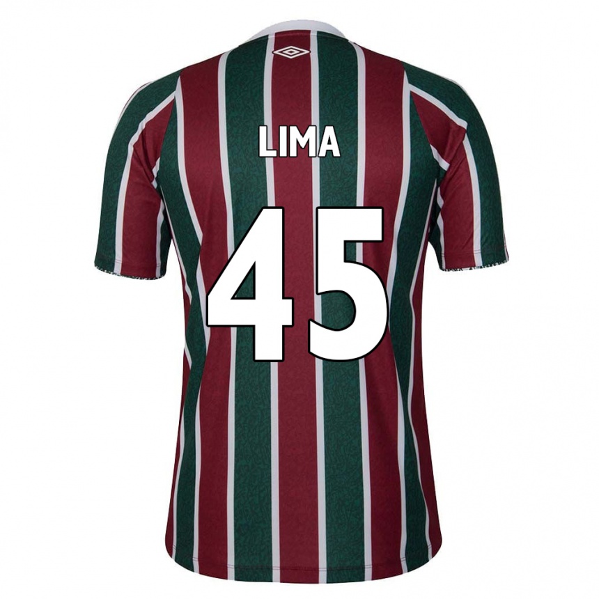 Niño Fútbol Camiseta Lima #45 Verde Granate Blanco 1ª Equipación 2024/25 México