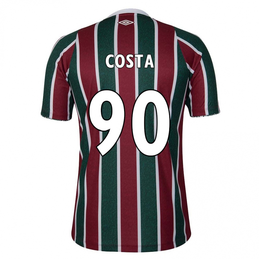 Niño Fútbol Camiseta Douglas Costa #90 Verde Granate Blanco 1ª Equipación 2024/25 México