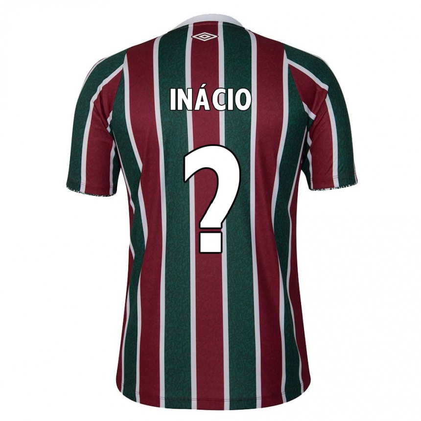 Niño Fútbol Camiseta João Inácio #0 Verde Granate Blanco 1ª Equipación 2024/25 México