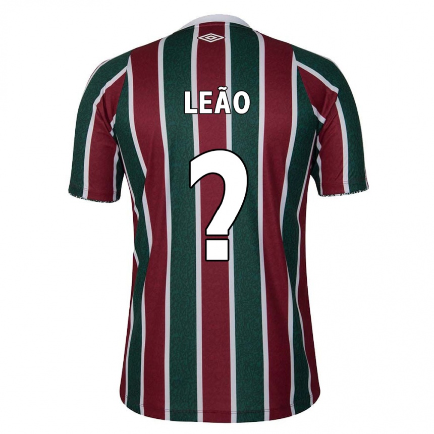 Niño Fútbol Camiseta Caio Leão #0 Verde Granate Blanco 1ª Equipación 2024/25 México