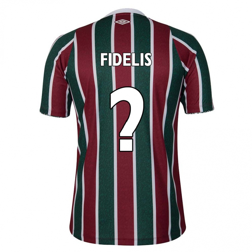 Niño Fútbol Camiseta Julio Fidelis #0 Verde Granate Blanco 1ª Equipación 2024/25 México