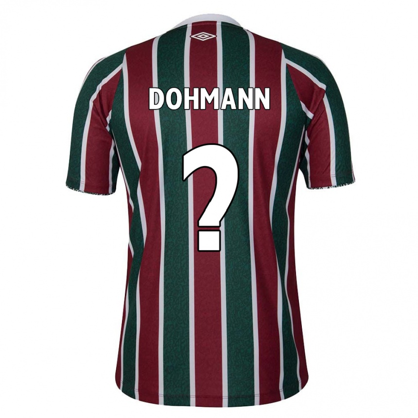 Niño Fútbol Camiseta Dohmann #0 Verde Granate Blanco 1ª Equipación 2024/25 México