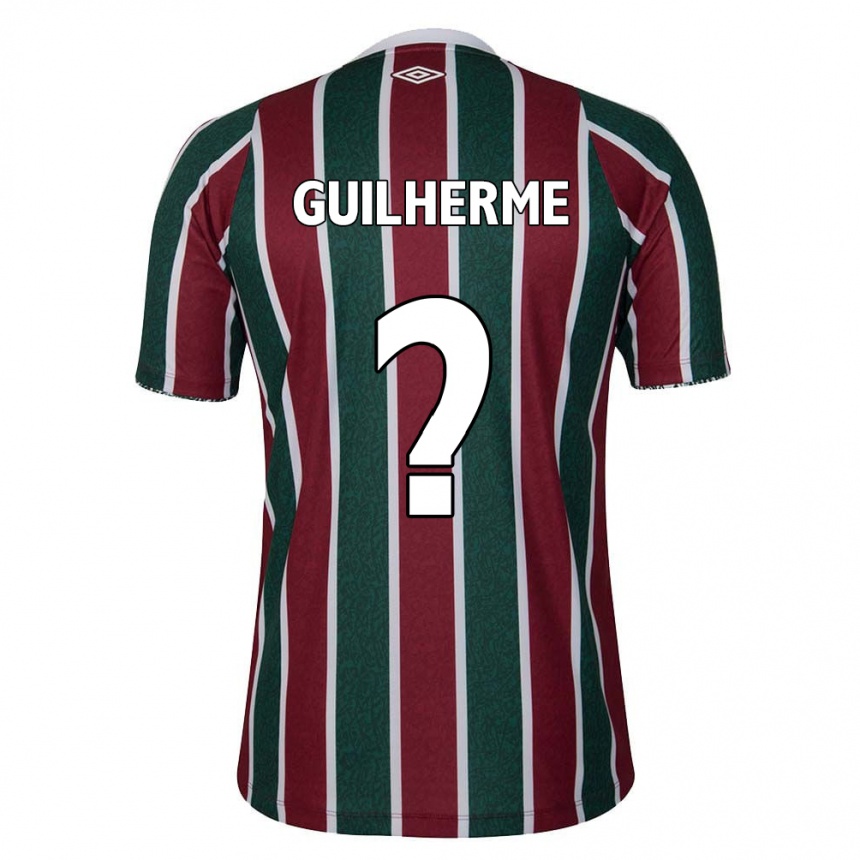 Niño Fútbol Camiseta Luiz Guilherme #0 Verde Granate Blanco 1ª Equipación 2024/25 México