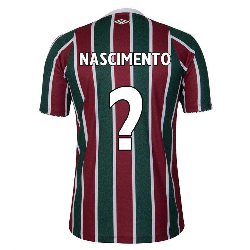 Niño Fútbol Camiseta Hiago Nascimento #0 Verde Granate Blanco 1ª Equipación 2024/25 México