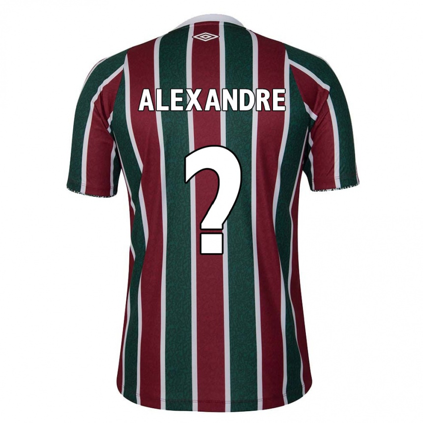 Niño Fútbol Camiseta Alexandre #0 Verde Granate Blanco 1ª Equipación 2024/25 México