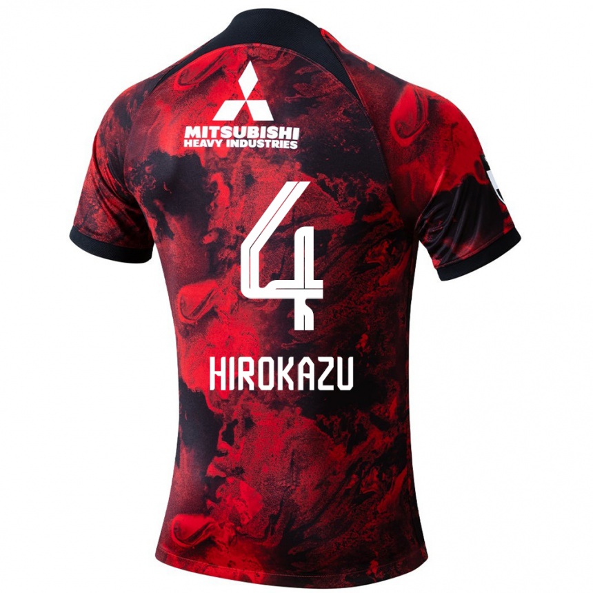 Niño Fútbol Camiseta Hirokazu Ishihara #4 Negro Rojo 1ª Equipación 2024/25 México