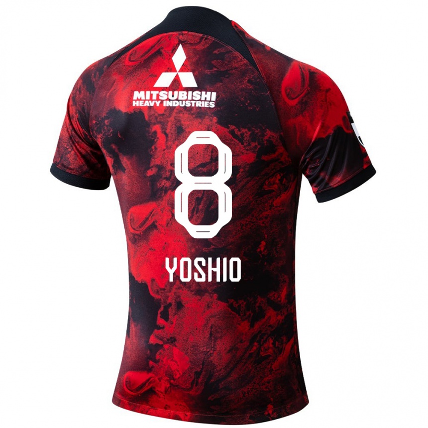 Niño Fútbol Camiseta Yoshio Koizumi #8 Negro Rojo 1ª Equipación 2024/25 México