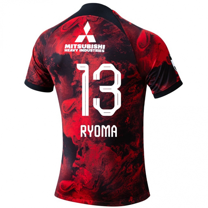 Niño Fútbol Camiseta Ryoma Watanabe #13 Negro Rojo 1ª Equipación 2024/25 México