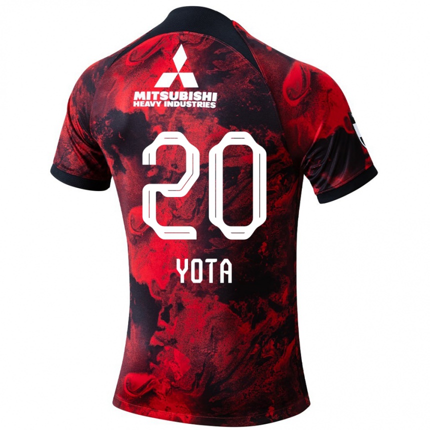 Niño Fútbol Camiseta Yota Sato #20 Negro Rojo 1ª Equipación 2024/25 México