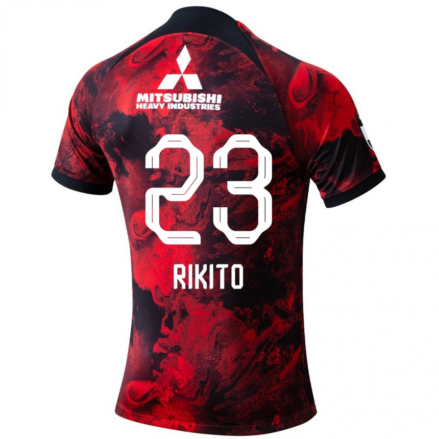 Niño Fútbol Camiseta Rikito Inoue #23 Negro Rojo 1ª Equipación 2024/25 México