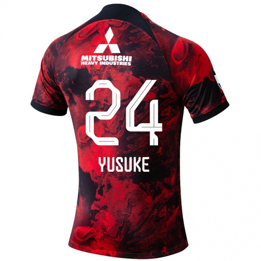 Niño Fútbol Camiseta Yusuke Matsuo #24 Negro Rojo 1ª Equipación 2024/25 México