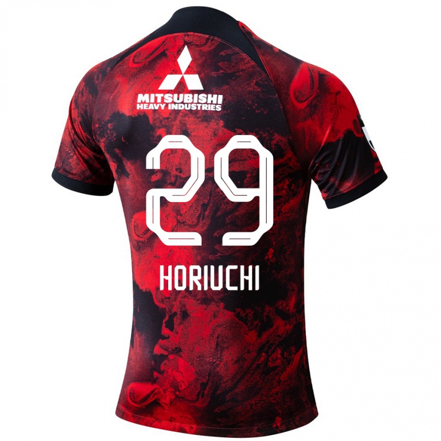 Niño Fútbol Camiseta Yota Horiuchi #29 Negro Rojo 1ª Equipación 2024/25 México