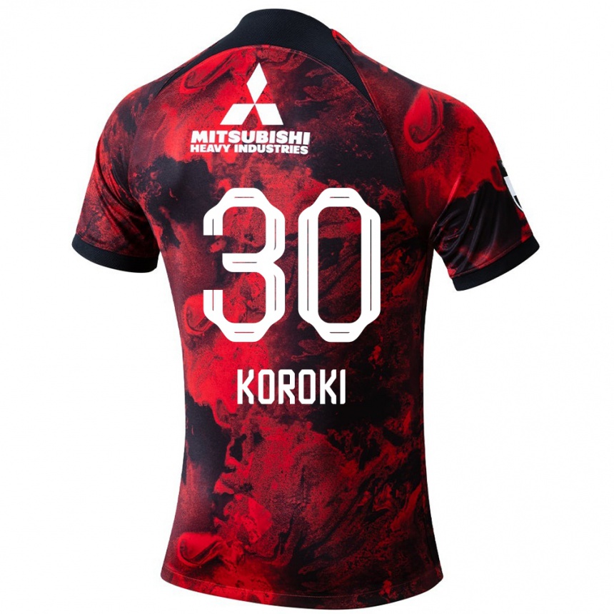 Niño Fútbol Camiseta Shinzo Koroki #30 Negro Rojo 1ª Equipación 2024/25 México