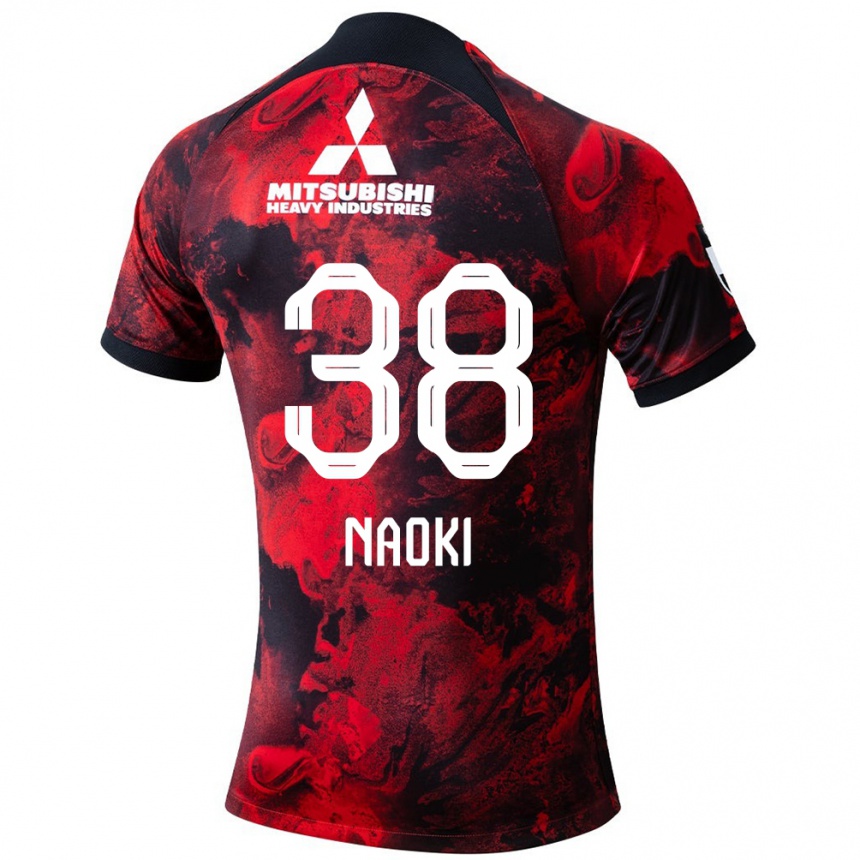 Niño Fútbol Camiseta Naoki Maeda #38 Negro Rojo 1ª Equipación 2024/25 México