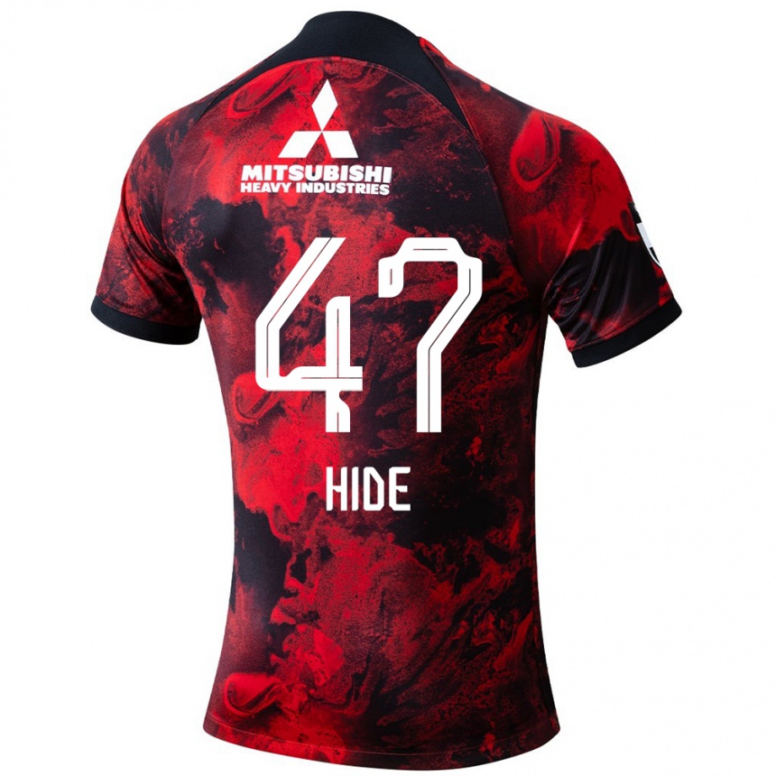 Niño Fútbol Camiseta Hidetoshi Takeda #47 Negro Rojo 1ª Equipación 2024/25 México