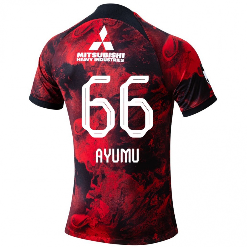 Niño Fútbol Camiseta Ayumu Ohata #66 Negro Rojo 1ª Equipación 2024/25 México