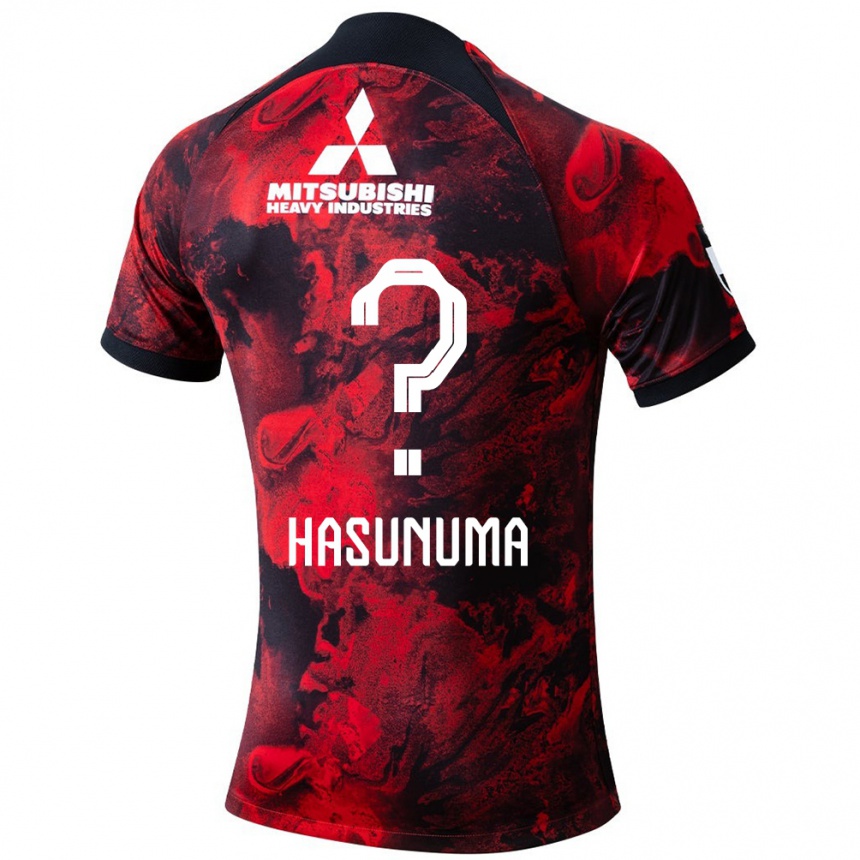 Niño Fútbol Camiseta Shunsuke Hasunuma #0 Negro Rojo 1ª Equipación 2024/25 México