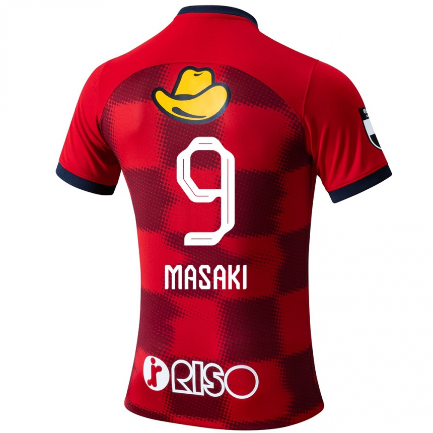 Niño Fútbol Camiseta Hiroto Masaki #9 Rojo Azul Blanco 1ª Equipación 2024/25 México