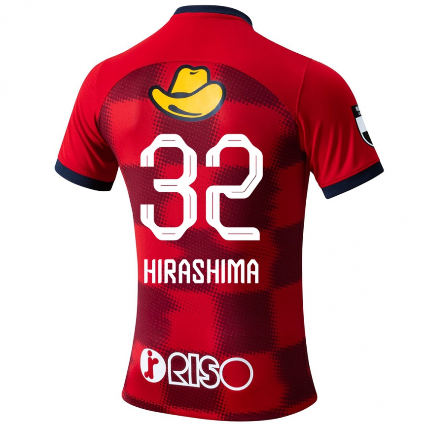 Niño Fútbol Camiseta Daigo Hirashima #32 Rojo Azul Blanco 1ª Equipación 2024/25 México