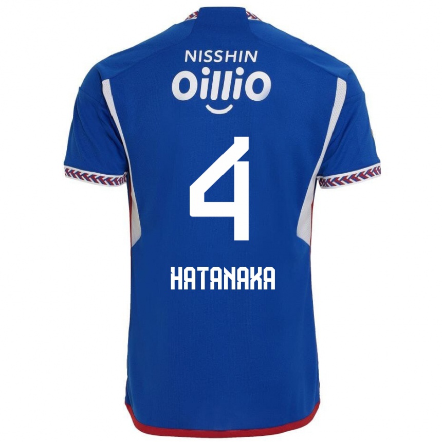 Niño Fútbol Camiseta Shinnosuke Hatanaka #4 Azul Blanco Rojo 1ª Equipación 2024/25 México