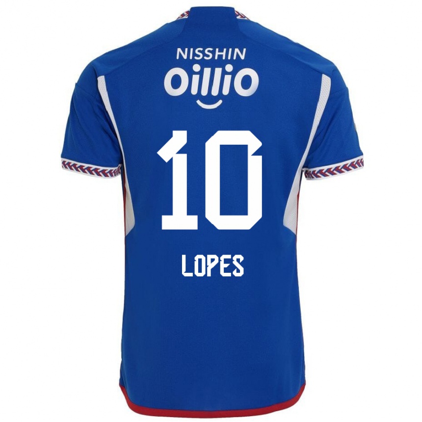 Niño Fútbol Camiseta Anderson Lopes #10 Azul Blanco Rojo 1ª Equipación 2024/25 México