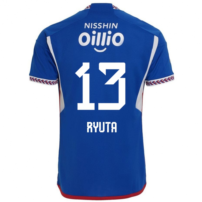 Niño Fútbol Camiseta Ryuta Koike #13 Azul Blanco Rojo 1ª Equipación 2024/25 México