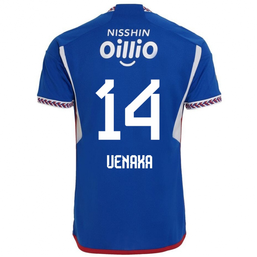 Niño Fútbol Camiseta Asahi Uenaka #14 Azul Blanco Rojo 1ª Equipación 2024/25 México