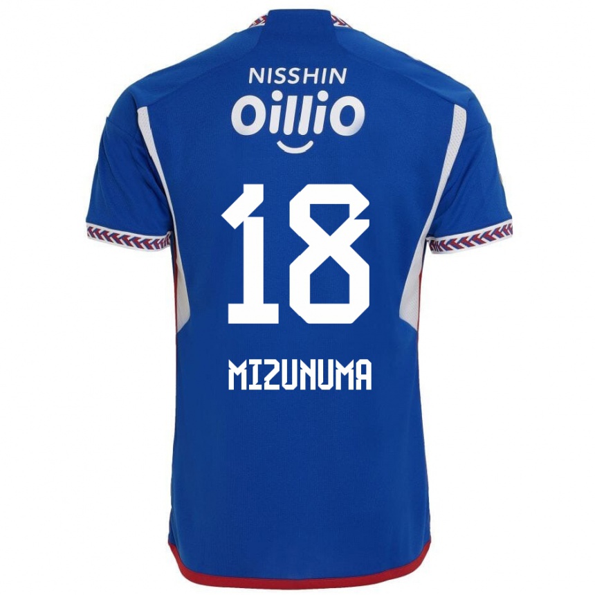 Niño Fútbol Camiseta Kota Mizunuma #18 Azul Blanco Rojo 1ª Equipación 2024/25 México