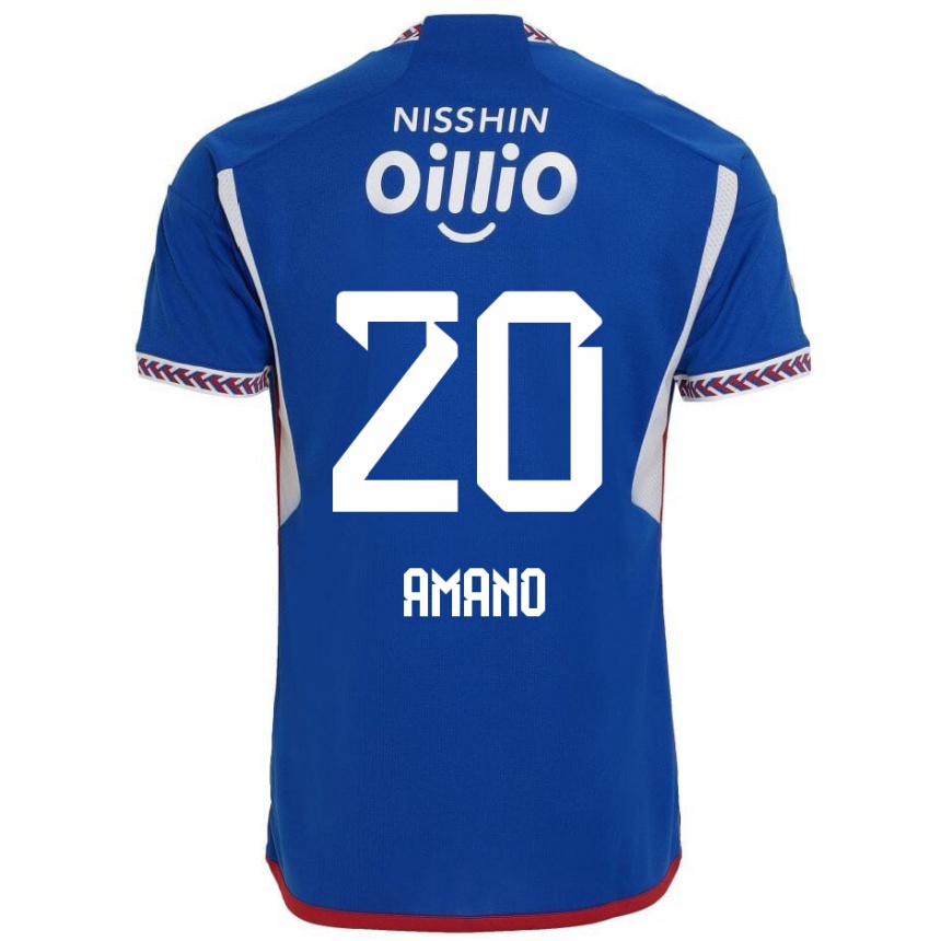 Niño Fútbol Camiseta Jun Amano #20 Azul Blanco Rojo 1ª Equipación 2024/25 México