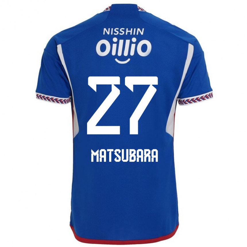 Niño Fútbol Camiseta Ken Matsubara #27 Azul Blanco Rojo 1ª Equipación 2024/25 México