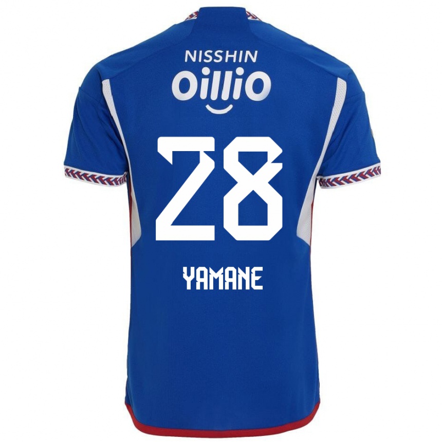 Niño Fútbol Camiseta Riku Yamane #28 Azul Blanco Rojo 1ª Equipación 2024/25 México