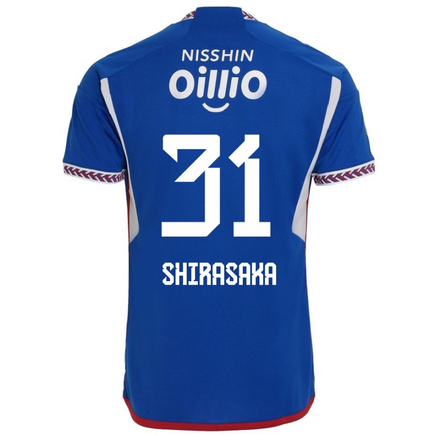 Niño Fútbol Camiseta Fuma Shirasaka #31 Azul Blanco Rojo 1ª Equipación 2024/25 México