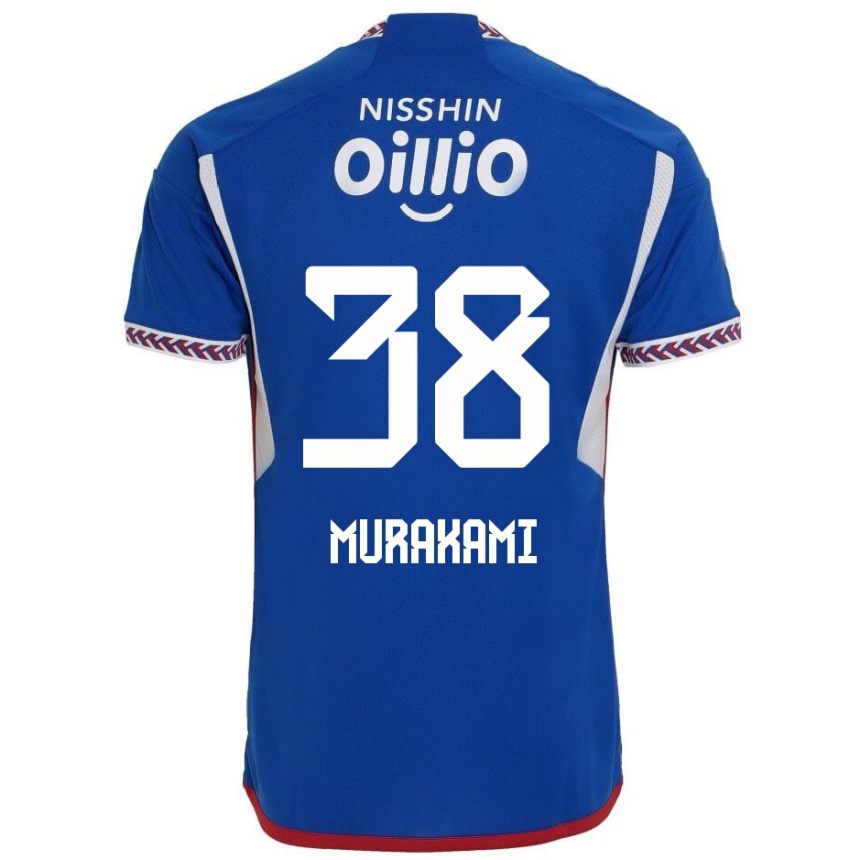 Niño Fútbol Camiseta Yuhi Murakami #38 Azul Blanco Rojo 1ª Equipación 2024/25 México