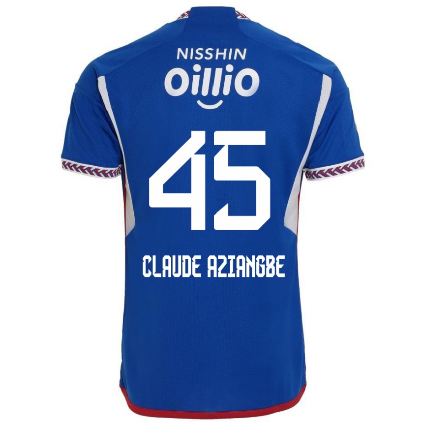 Niño Fútbol Camiseta Jean Claude Aziangbe #45 Azul Blanco Rojo 1ª Equipación 2024/25 México