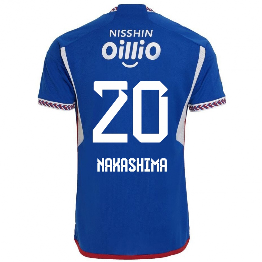 Niño Fútbol Camiseta Rikuto Nakashima #20 Azul Blanco Rojo 1ª Equipación 2024/25 México