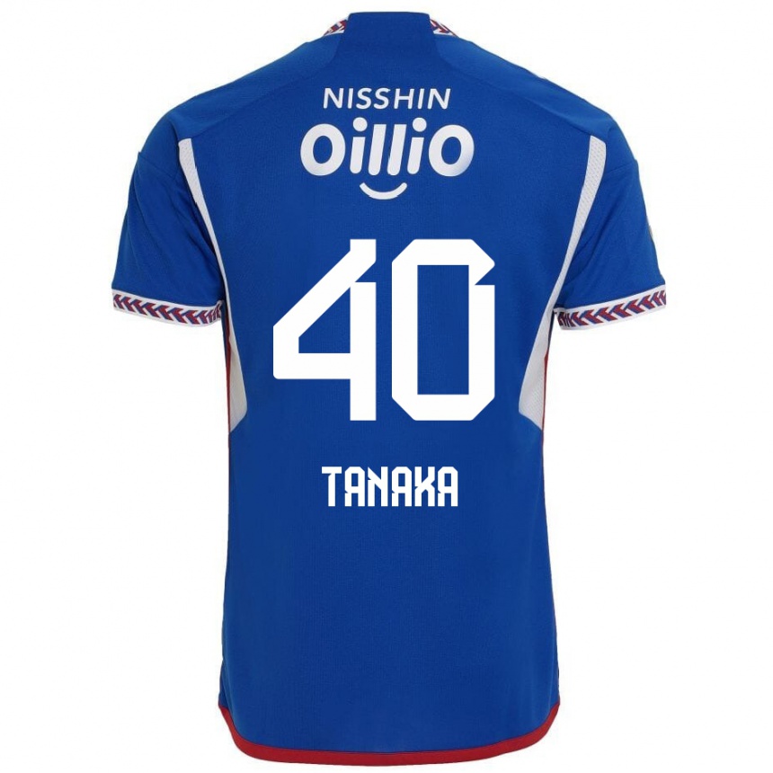 Niño Fútbol Camiseta Hiei Tanaka #40 Azul Blanco Rojo 1ª Equipación 2024/25 México