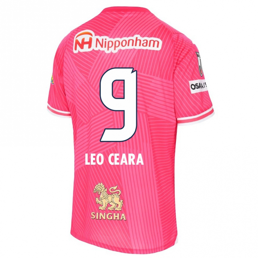 Niño Fútbol Camiseta Léo Ceará #9 Rosa Blanco 1ª Equipación 2024/25 México