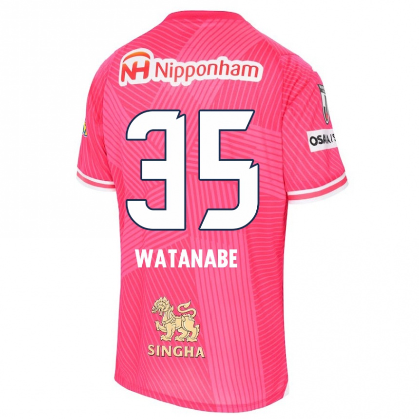 Niño Fútbol Camiseta Ryo Watanabe #35 Rosa Blanco 1ª Equipación 2024/25 México